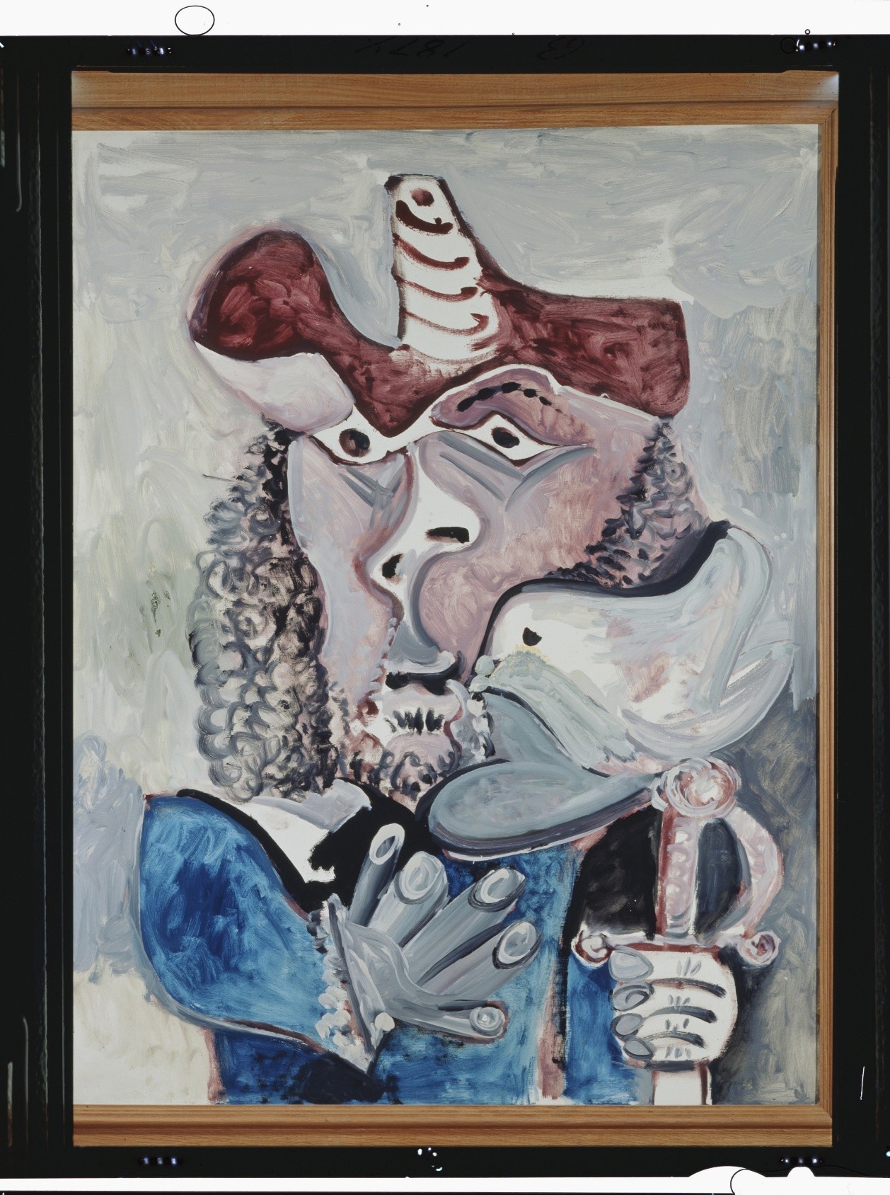 <h2>带鸟的步兵</h2><p>作者：[西]巴勃罗·毕加索</p><p>创作年代：1972年</p><p>规格：146cm×114cm</p><p>品类：油画</p>